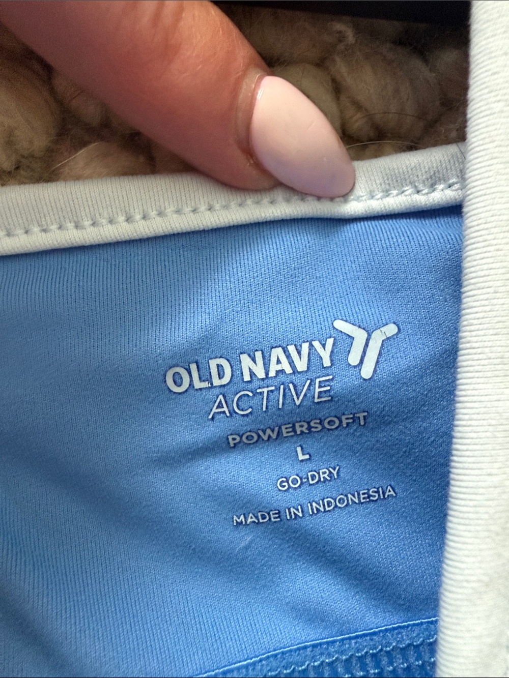 Blue Cutout Sportdress with White Trim - Picture 8 of 9